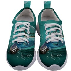 Awesome Light Bulb With Tropical Island Kids Athletic Shoes by FantasyWorld7