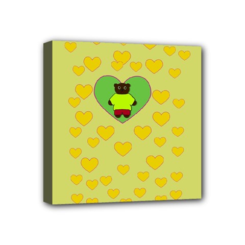 Home Of The Cartoon Bears Mini Canvas 4  X 4  (stretched) by pepitasart