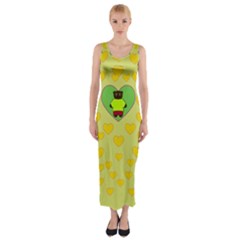 Home Of The Cartoon Bears Fitted Maxi Dress by pepitasart