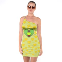 Home Of The Cartoon Bears One Soulder Bodycon Dress by pepitasart