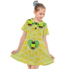 Home Of The Cartoon Bears Kids  Short Sleeve Shirt Dress