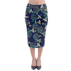 French Horn Midi Pencil Skirt by BubbSnugg