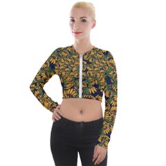 Daisy  Long Sleeve Cropped Velvet Jacket by BubbSnugg