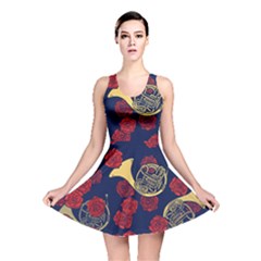 Roses French Horn  Reversible Skater Dress by BubbSnugg