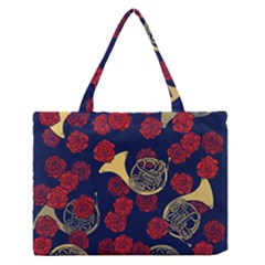 Roses French Horn  Zipper Medium Tote Bag by BubbSnugg