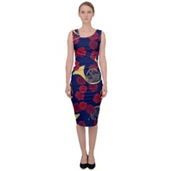 Roses French Horn  Sleeveless Pencil Dress by BubbSnugg