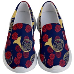 Roses French Horn  Kids Lightweight Slip Ons by BubbSnugg