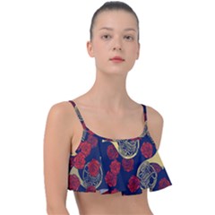 Roses French Horn  Frill Bikini Top by BubbSnugg