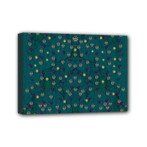 Reef Filled Of Love And Respect With  Fauna Ornate Mini Canvas 7  X 5  (stretched) by pepitasart