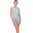 Abstract Halter Side Cut Swimsuit View1