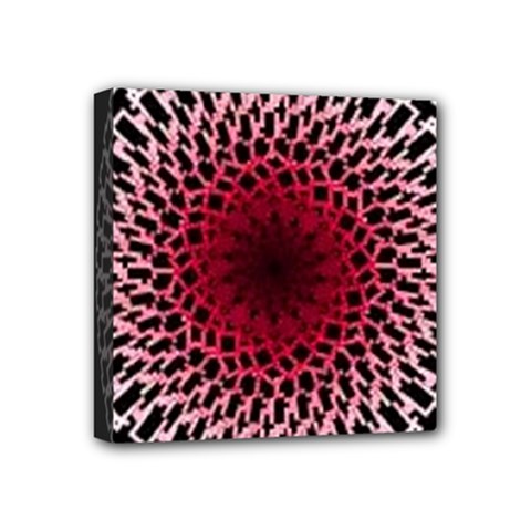 Gradient Spirograph Mini Canvas 4  X 4  (stretched) by JayneandApollo