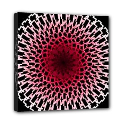 Gradient Spirograph Mini Canvas 8  X 8  (stretched) by JayneandApollo