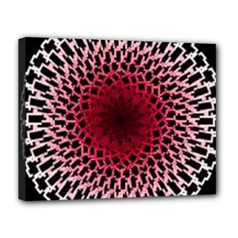 Gradient Spirograph Canvas 14  X 11  (stretched)