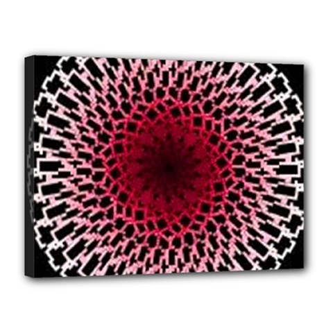 Gradient Spirograph Canvas 16  X 12  (stretched) by JayneandApollo