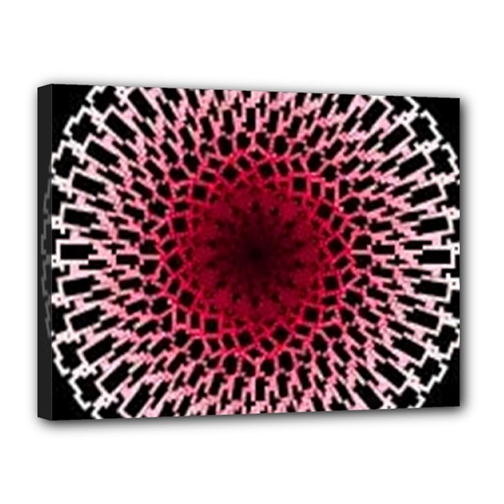 Gradient Spirograph Canvas 16  x 12  (Stretched)