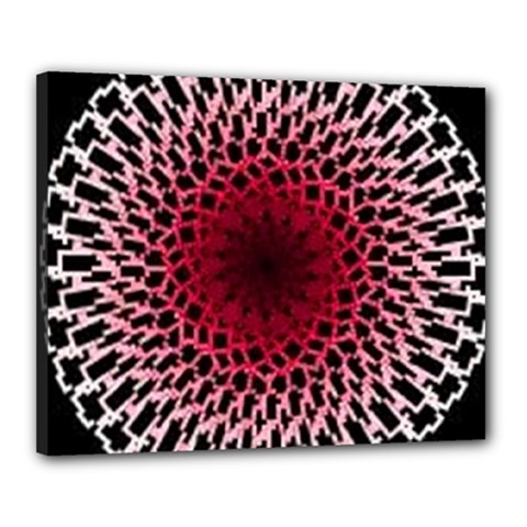 Gradient Spirograph Canvas 20  X 16  (stretched)