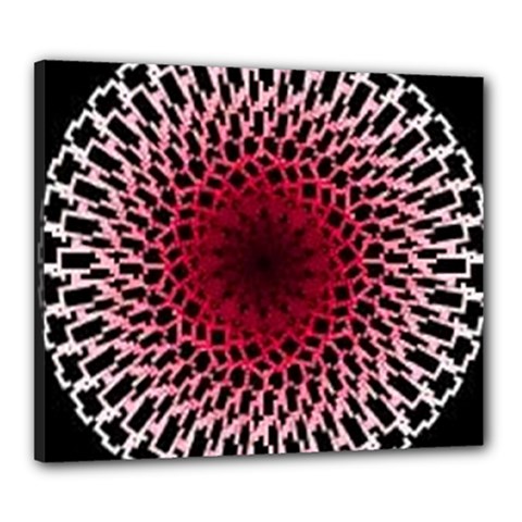 Gradient Spirograph Canvas 24  X 20  (stretched) by JayneandApollo