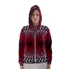 Gradient Spirograph Women s Hooded Windbreaker