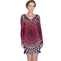 Gradient Spirograph Long Sleeve Nightdress