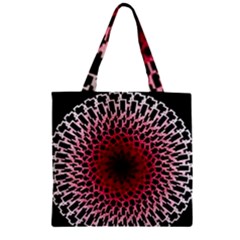 Gradient Spirograph Zipper Grocery Tote Bag