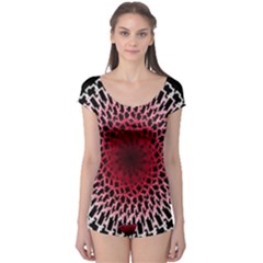 Gradient Spirograph Boyleg Leotard 