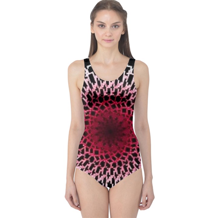 Gradient Spirograph One Piece Swimsuit