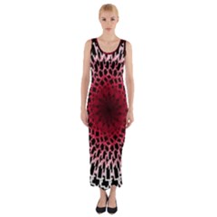 Gradient Spirograph Fitted Maxi Dress by JayneandApollo