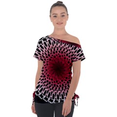 Gradient Spirograph Tie-up Tee