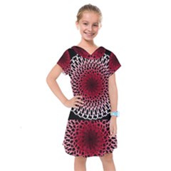 Gradient Spirograph Kids  Drop Waist Dress by JayneandApollo