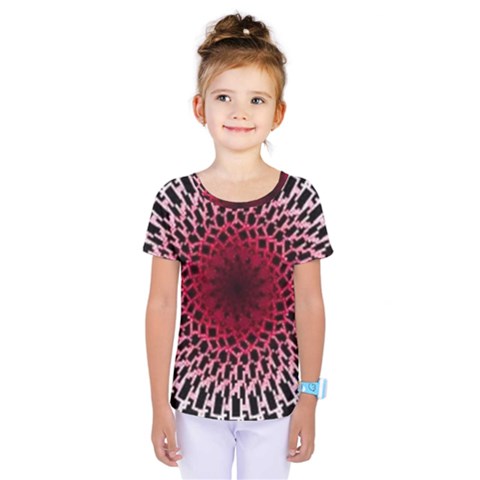 Gradient Spirograph Kids  One Piece Tee by JayneandApollo