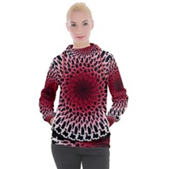 Gradient Spirograph Women s Hooded Pullover