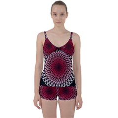 Gradient Spirograph Tie Front Two Piece Tankini