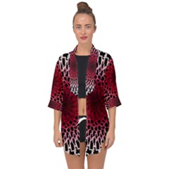 Gradient Spirograph Open Front Chiffon Kimono