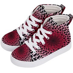 Gradient Spirograph Kids  Hi-top Skate Sneakers by JayneandApollo