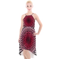 Gradient Spirograph High-low Halter Chiffon Dress  by JayneandApollo