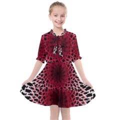 Gradient Spirograph Kids  All Frills Chiffon Dress by JayneandApollo