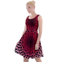 Gradient Spirograph Knee Length Skater Dress