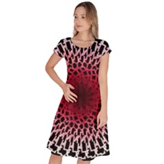 Gradient Spirograph Classic Short Sleeve Dress