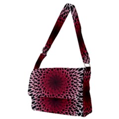 Gradient Spirograph Full Print Messenger Bag (m)