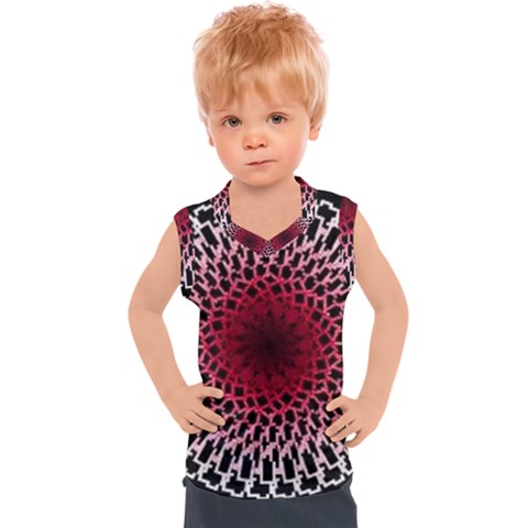 Gradient Spirograph Kids  Sport Tank Top by JayneandApollo