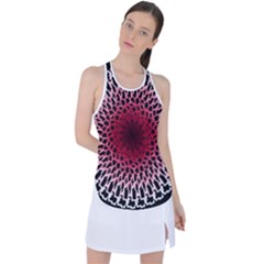 Gradient Spirograph Racer Back Mesh Tank Top