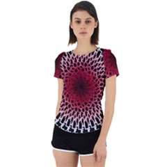 Gradient Spirograph Back Cut Out Sport Tee