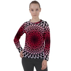 Gradient Spirograph Women s Long Sleeve Raglan Tee