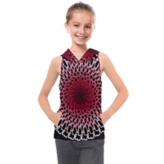 Gradient Spirograph Kids  Sleeveless Hoodie