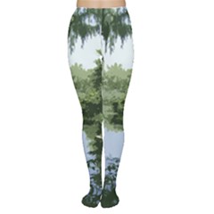 Away From The City Cutout Painted Tights