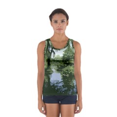 Away From The City Cutout Painted Sport Tank Top 