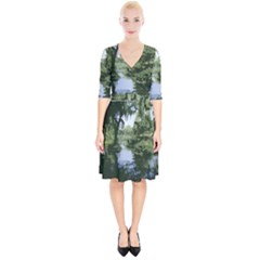 Away From The City Cutout Painted Wrap Up Cocktail Dress by SeeChicago