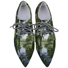 Away From The City Cutout Painted Women s Pointed Oxford Shoes by SeeChicago