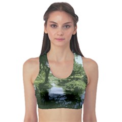 Away From The City Cutout Painted Sports Bra