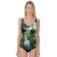 Away From The City Cutout Painted Princess Tank Leotard  by SeeChicago